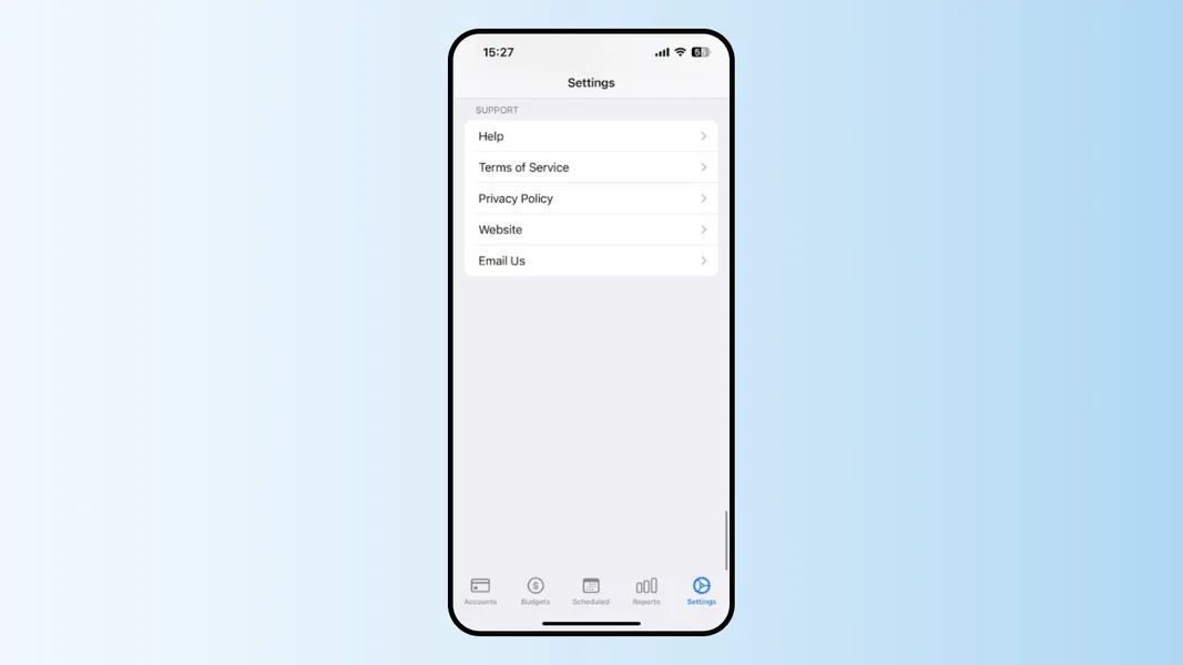Customer support screen
