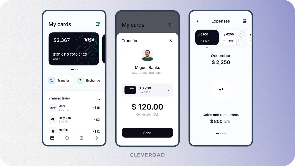Banking application from Cleveroad