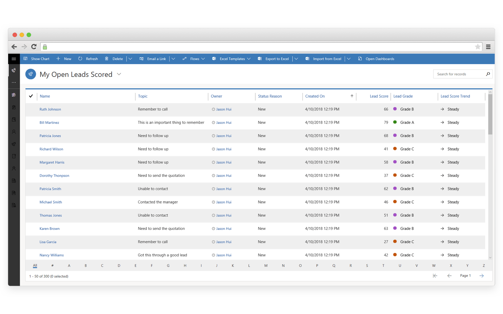 How lead scoring feature may look like in custom CRM