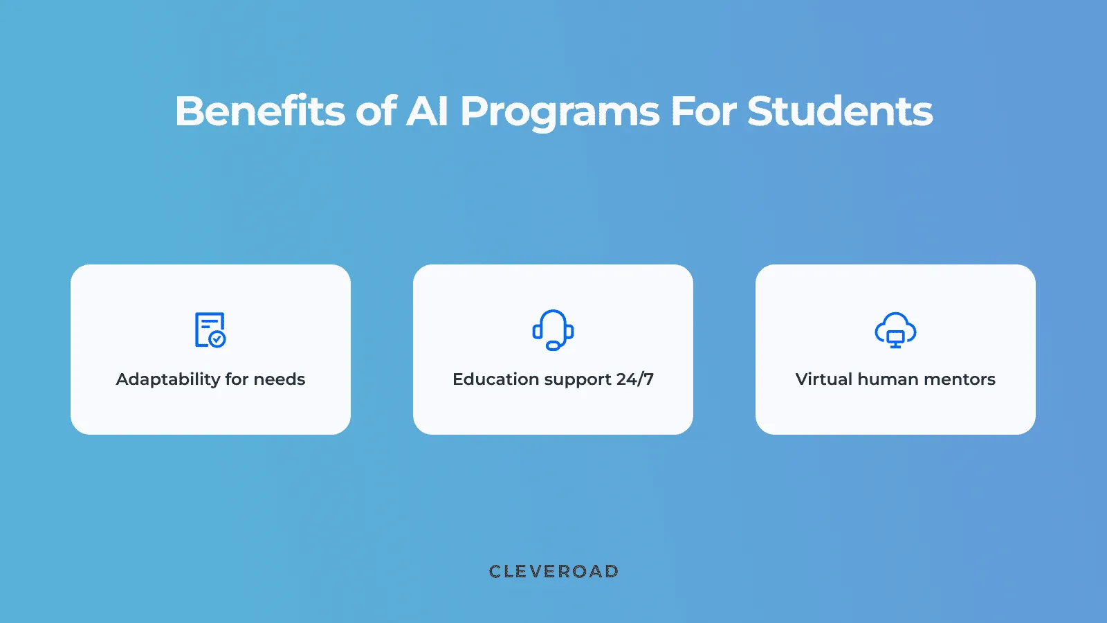 Benefits of AI programs for students