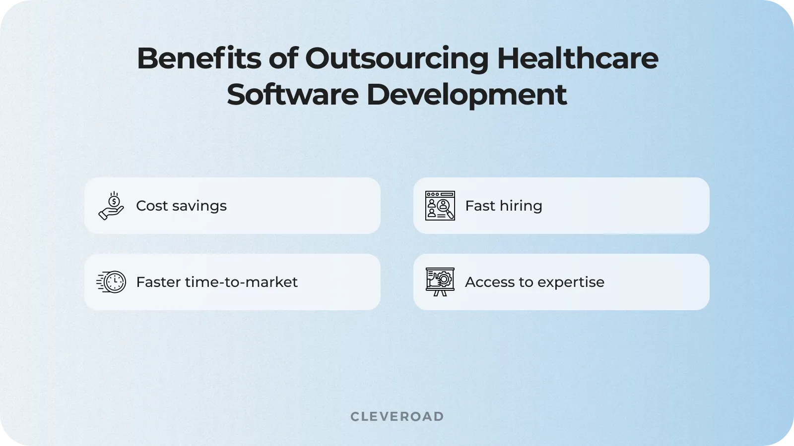 Benefits of outsourcing healthcare software development