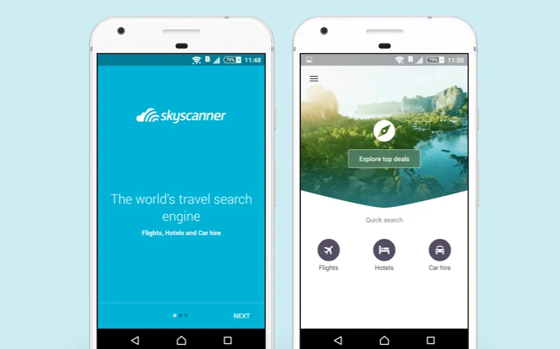 best app for car rental skyscanner