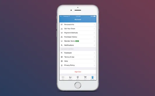 Retail mobile apps: User profile