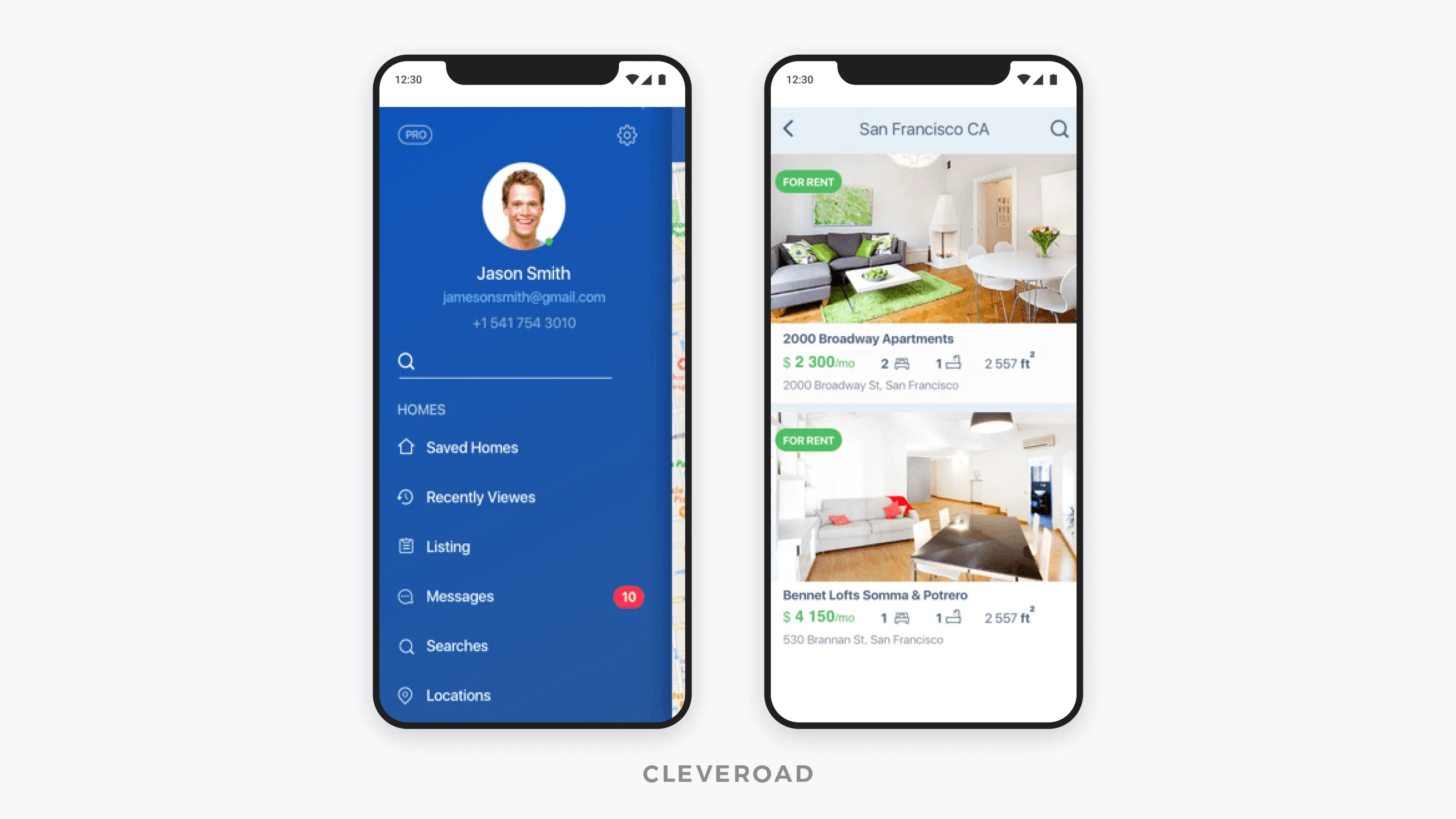 Booking app design by Cleveroad