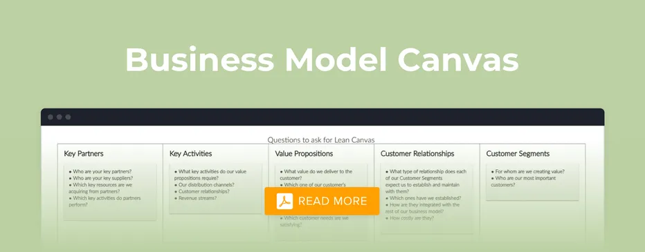 Business Model Canvas for a startup