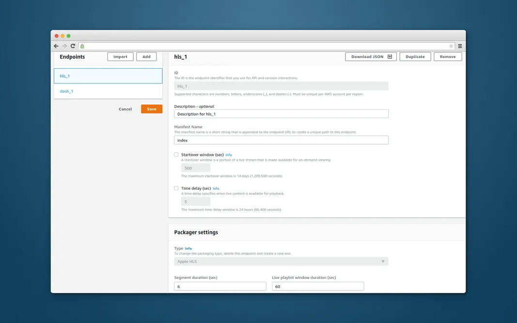 Endpoints customization