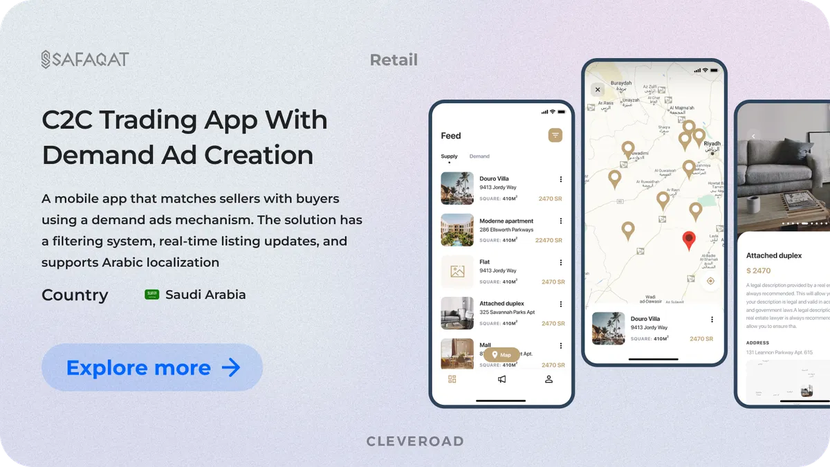 C2C trading platform for Saudi Arabia customer