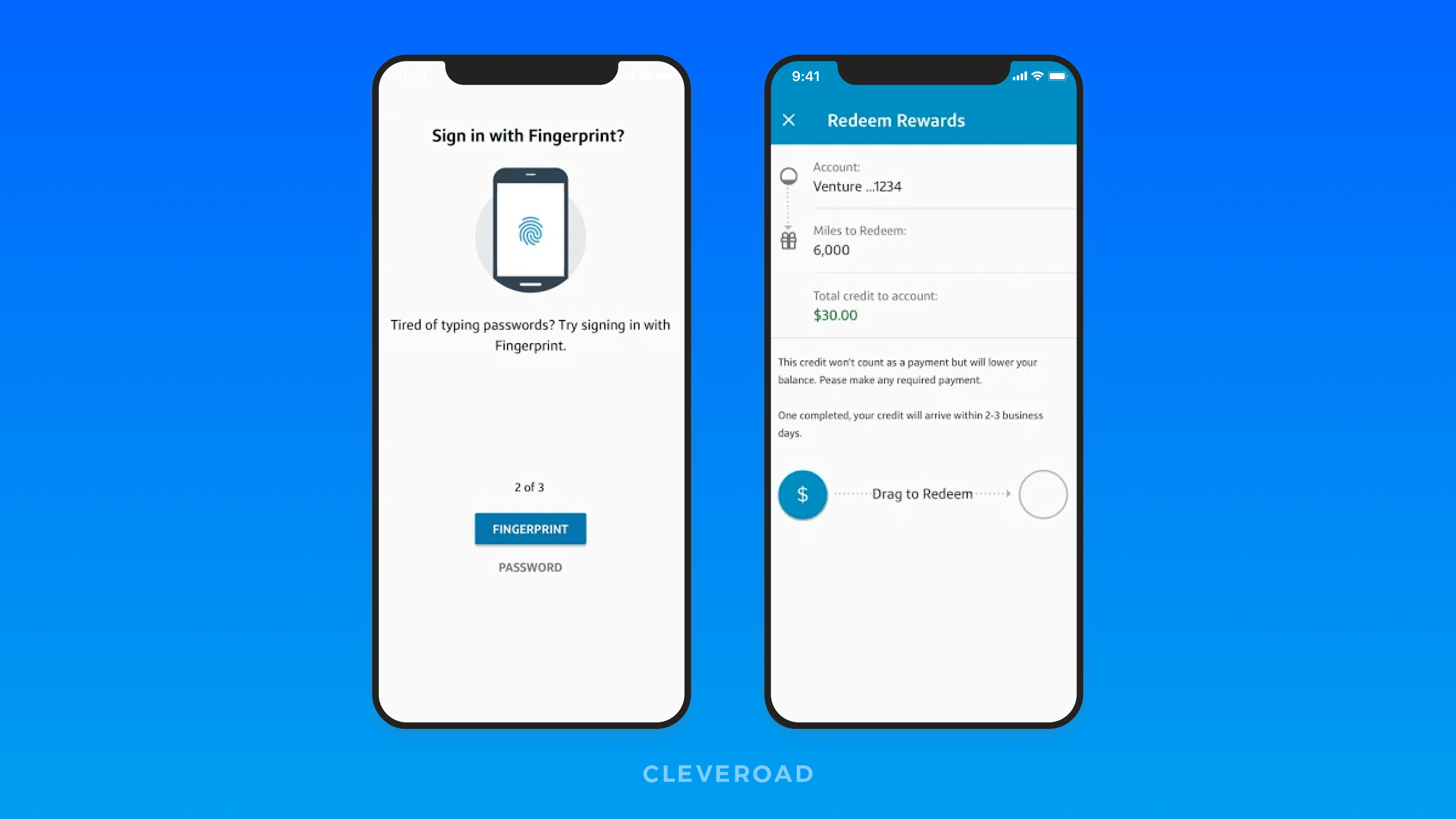 Capital One mobile app interface.