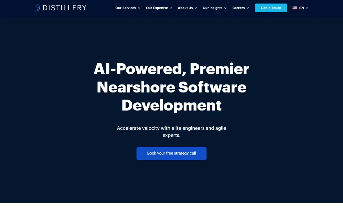 Distillery nearshore software development company