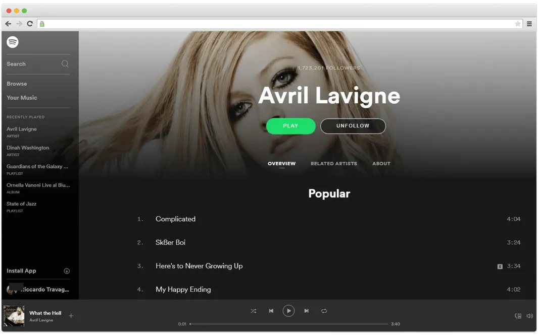 Microservices archotecture example: Spotify