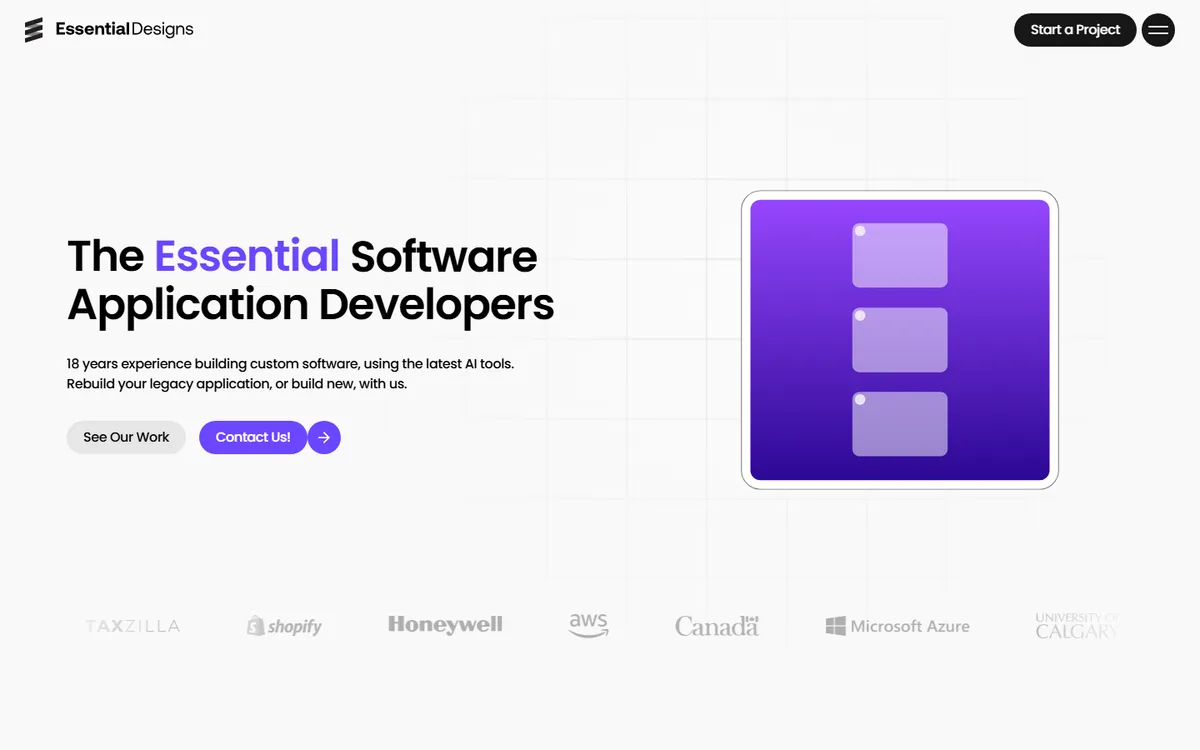 Essential Designs Canadian web platform agency