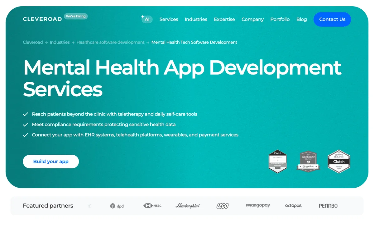Cleveroad mental health app development company