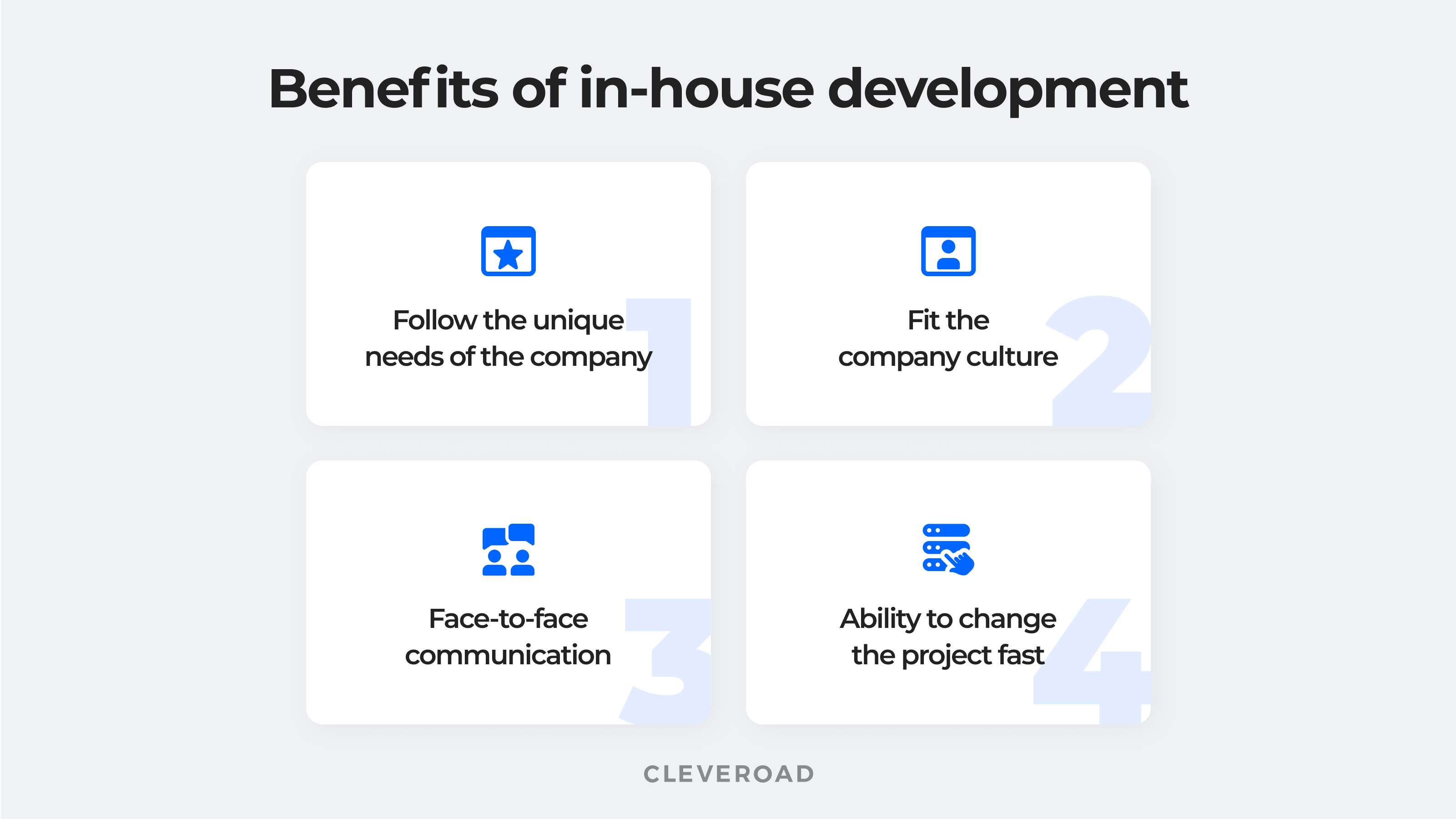 Advantages of in house developed software
