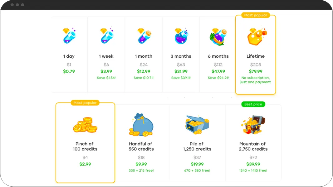 Badoo paid credits