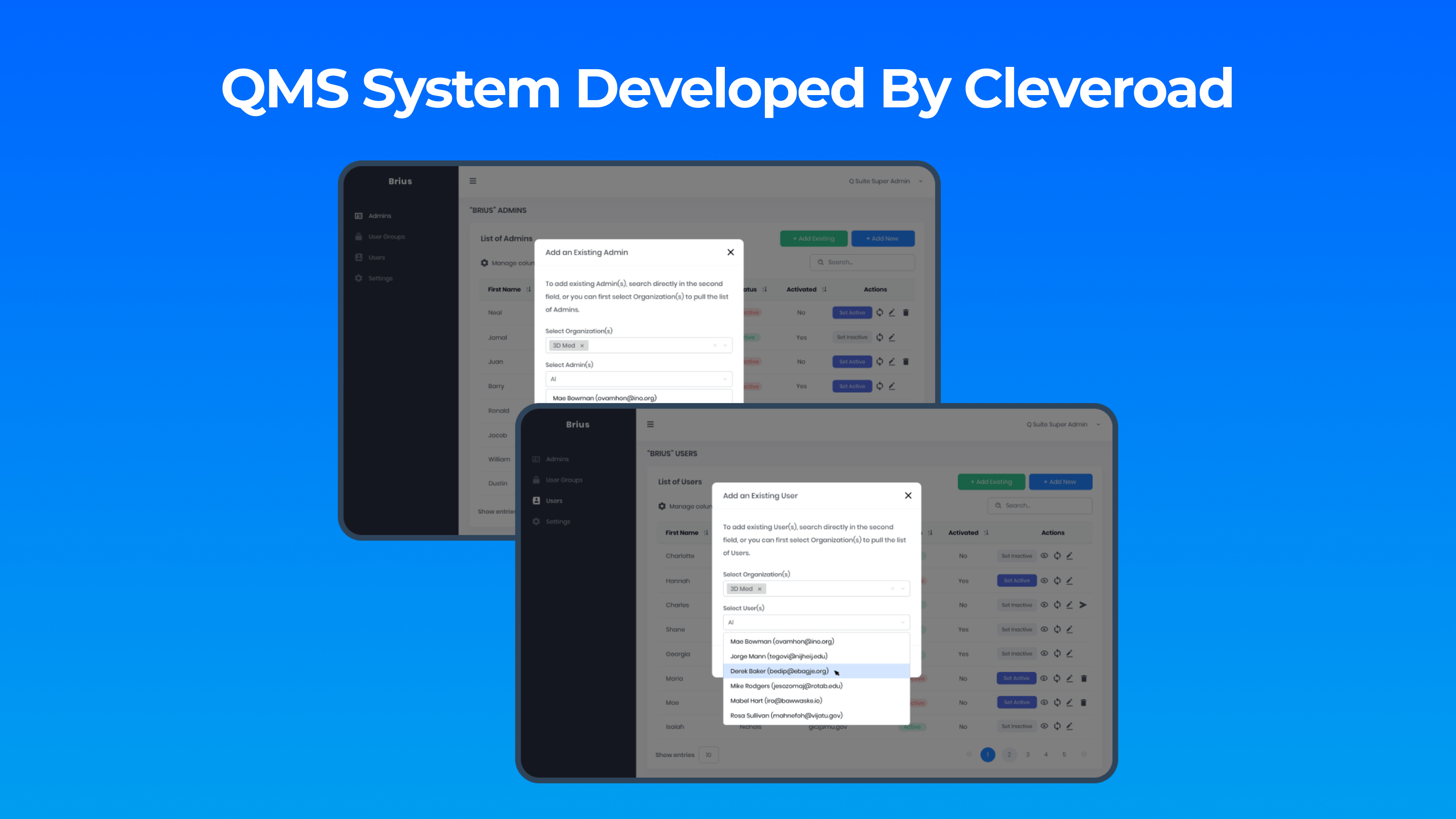 A QMS system from Cleveroad