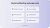 Features affecting web development price
