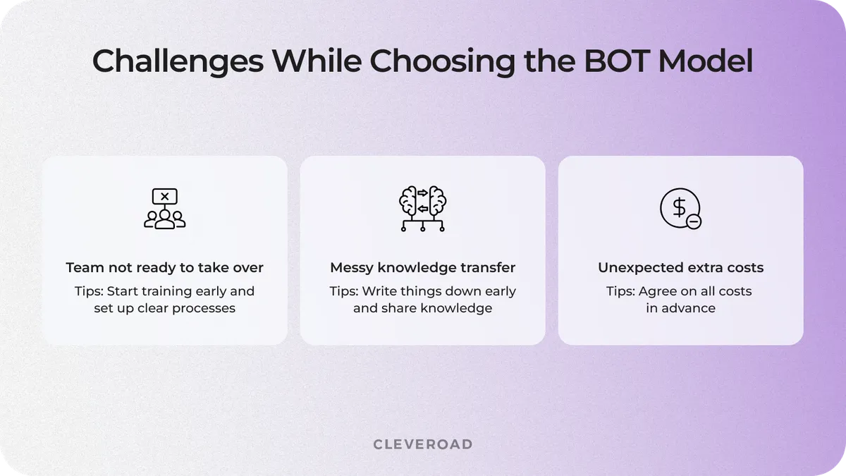 Challenges in BOT outsourcing