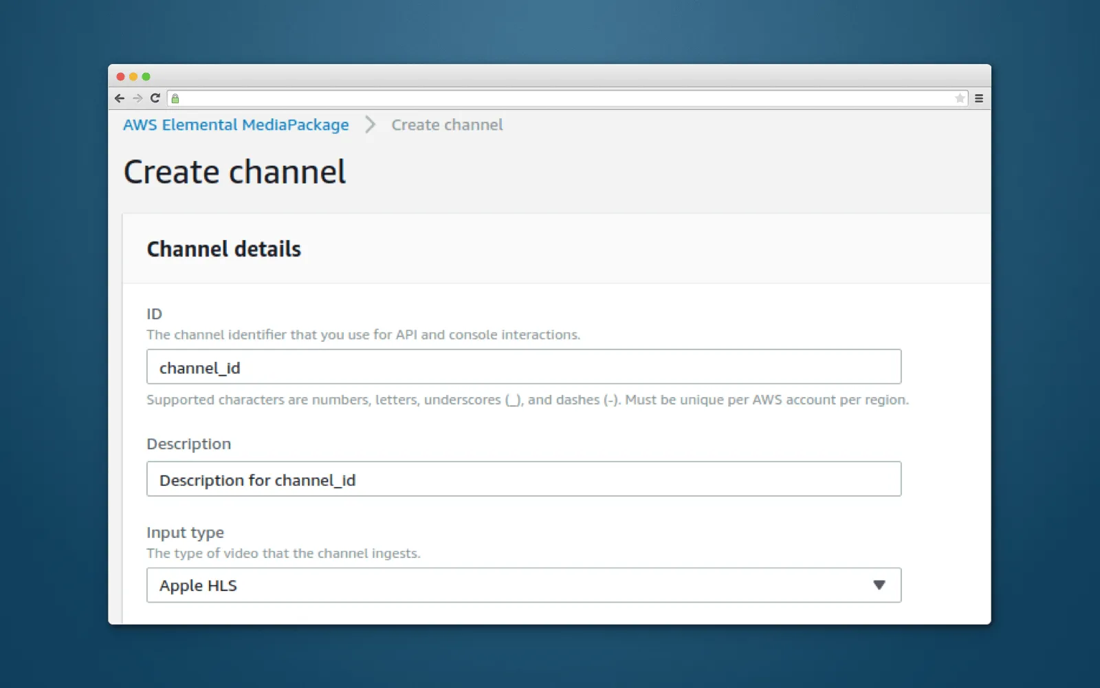 Channel in AWS Elemental MediaPackage