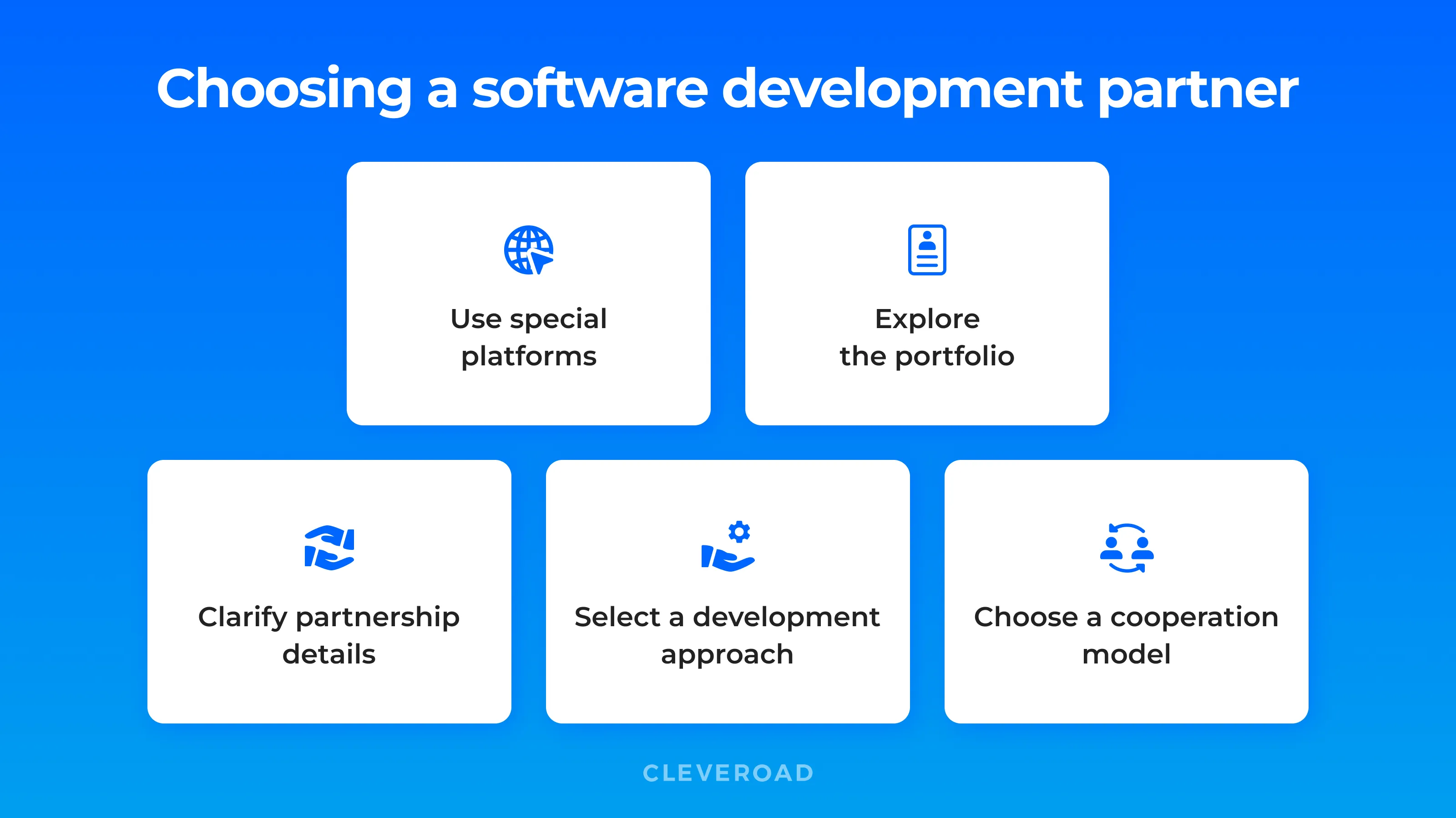 Choose a software development partner