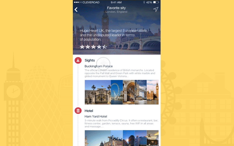 City-guide concept by Cleveroad