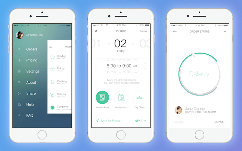 Uber for laundry: Cleanly App