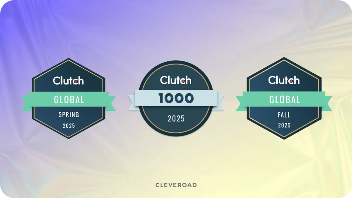 Cleveroad received 3 awards from Clutch in 2025