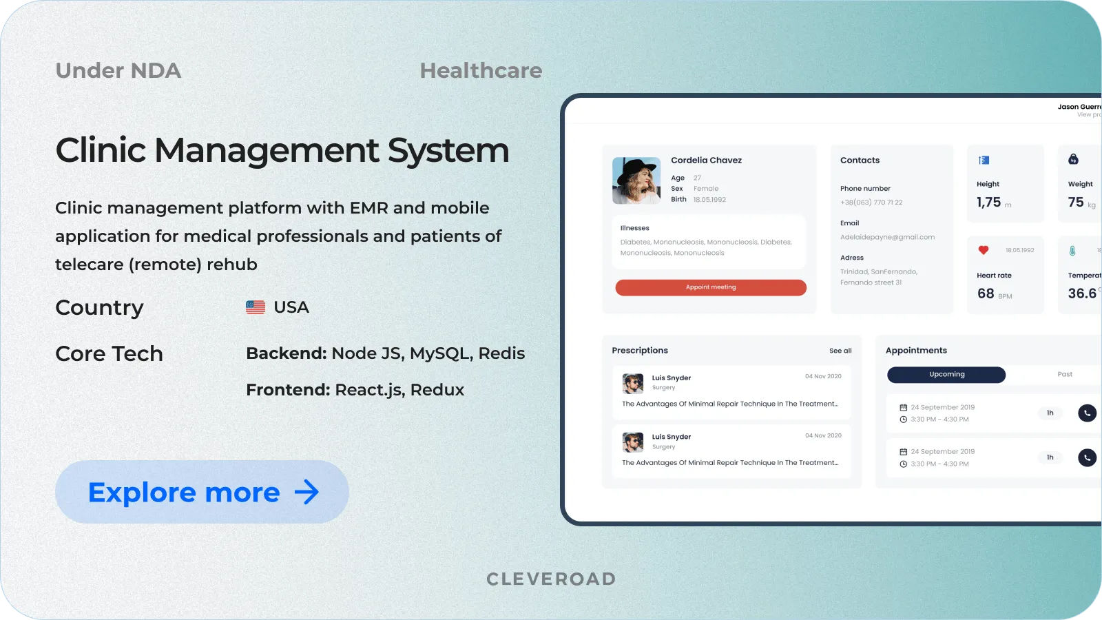 Clinic Management System built by Cleveroad