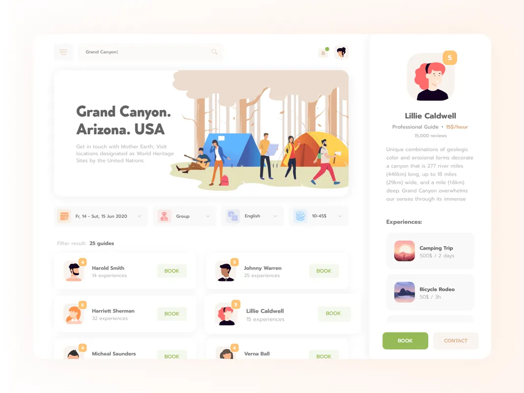 Concept of UI design by team of designers from Cleveroad