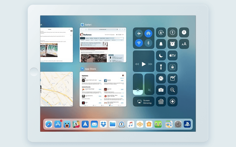 iOS 11 app switcher on iPad
