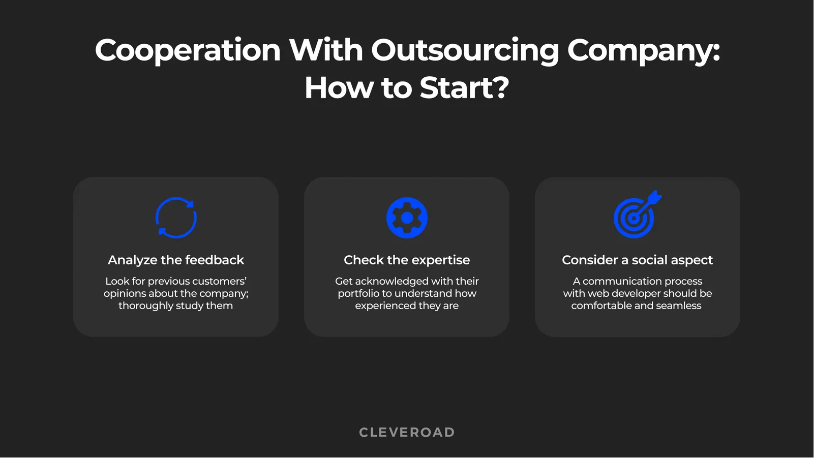 cooperation steps for cooperation with outsourcing company