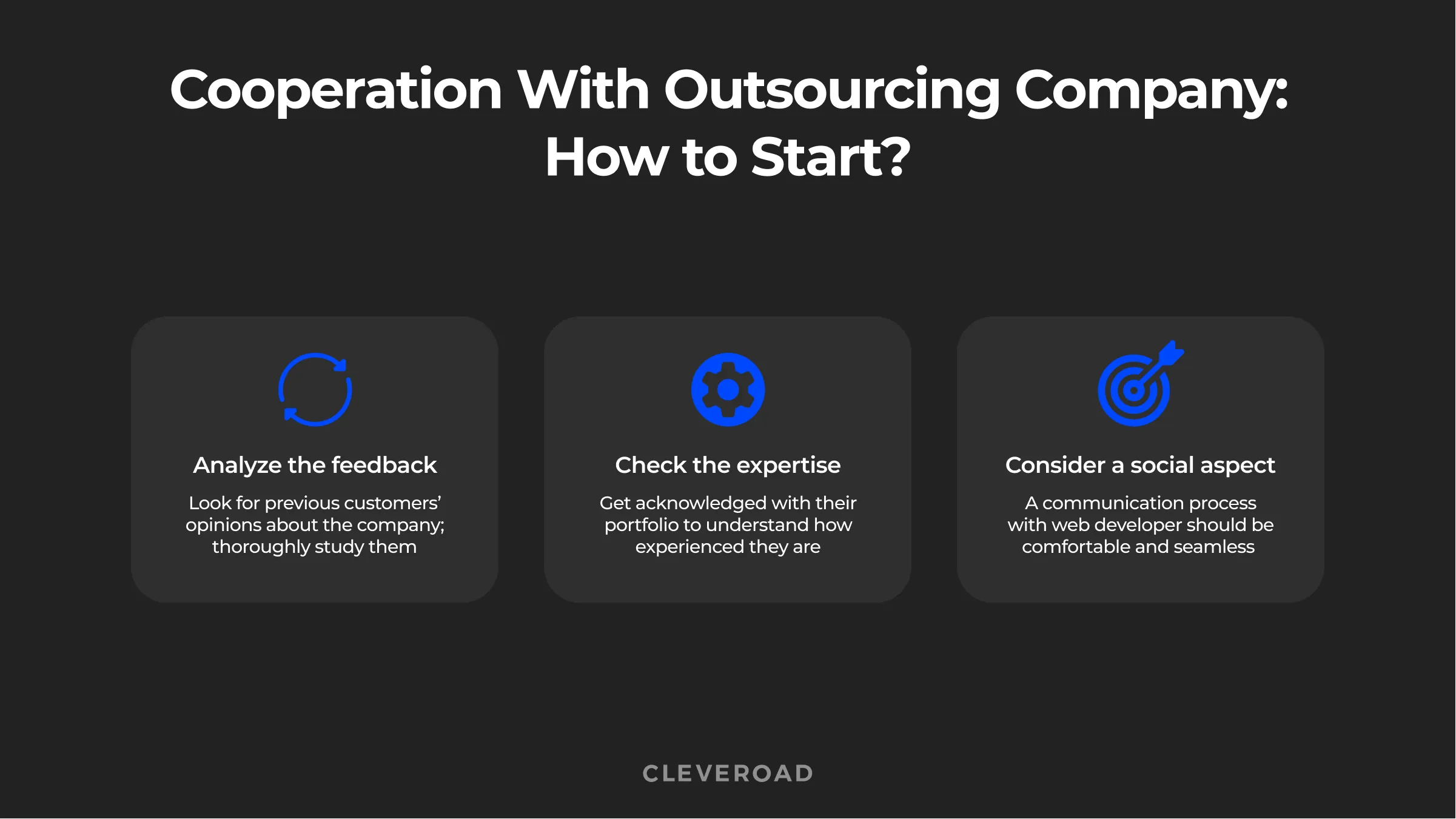 cooperation steps for cooperation with outsourcing company