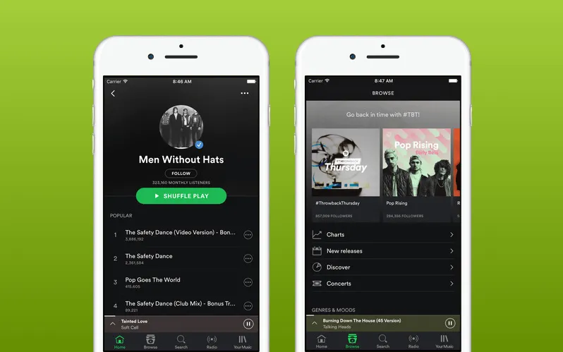 create music arrangement in spotify app