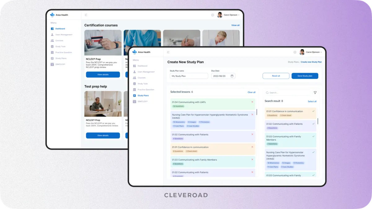 Custom web Learning Management System solution