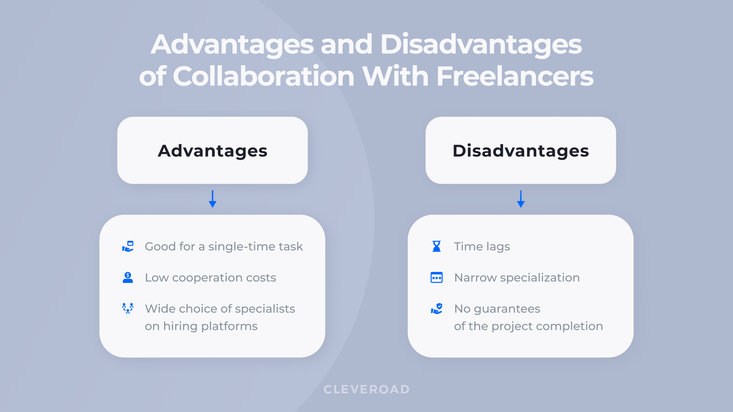 Advantages and disadvantages of collaborating with freelancers
