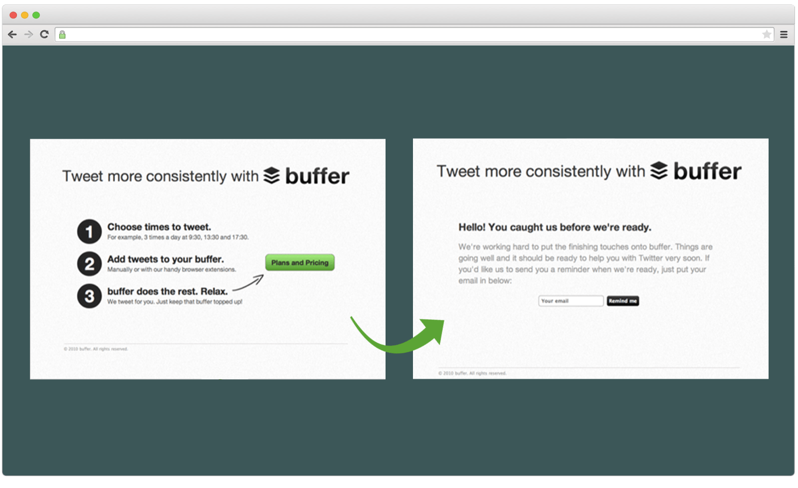 Buffer first landing