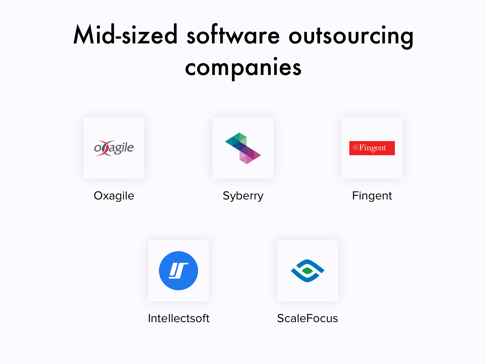 Mid-sized software development companies
