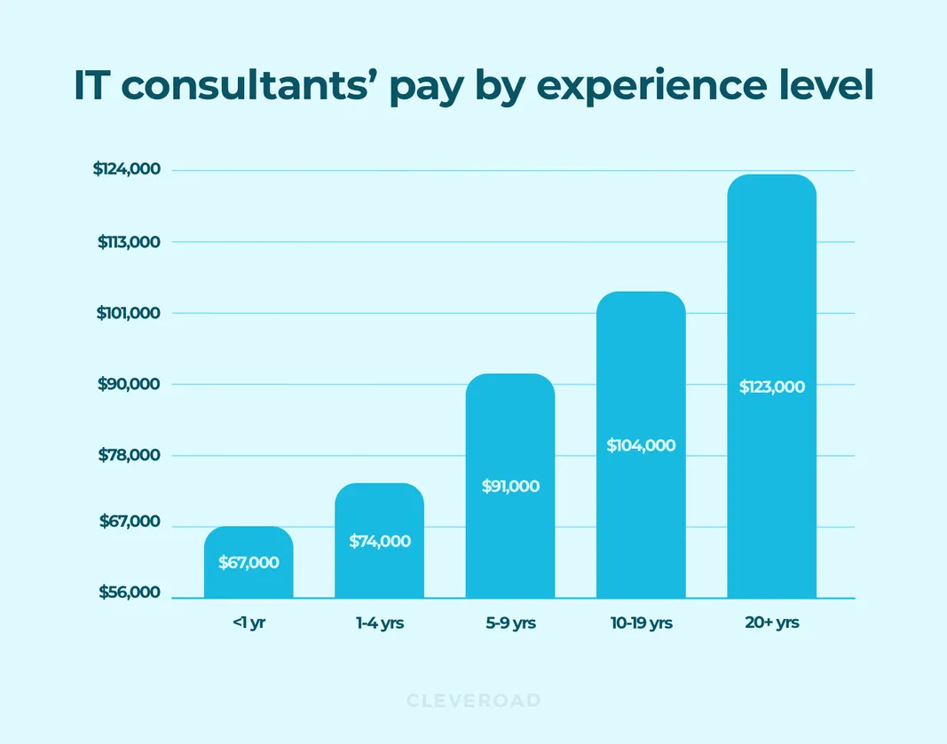 IT consultants' fee by experience level
