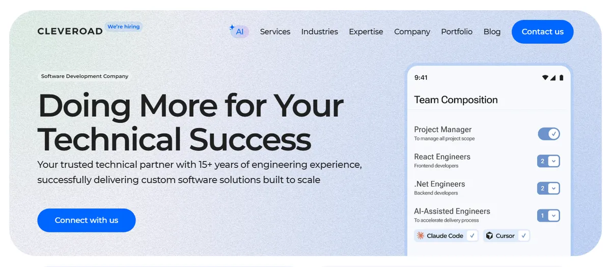 Cleveroad nearshore software development team for Canadian buyers