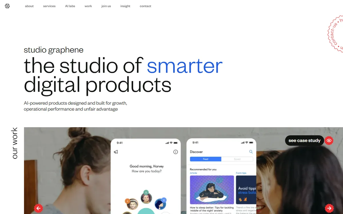 Studio Graphene mobile app development company in the UK
