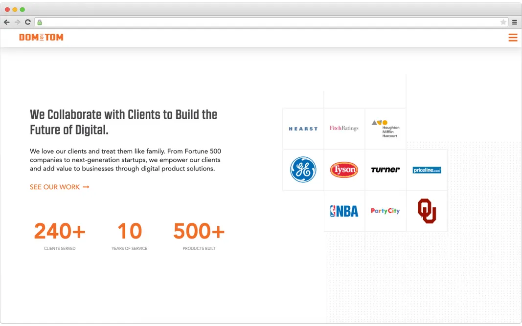Ecommerce development companies: Dom&Tom
