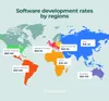 Rates for software development in different regions