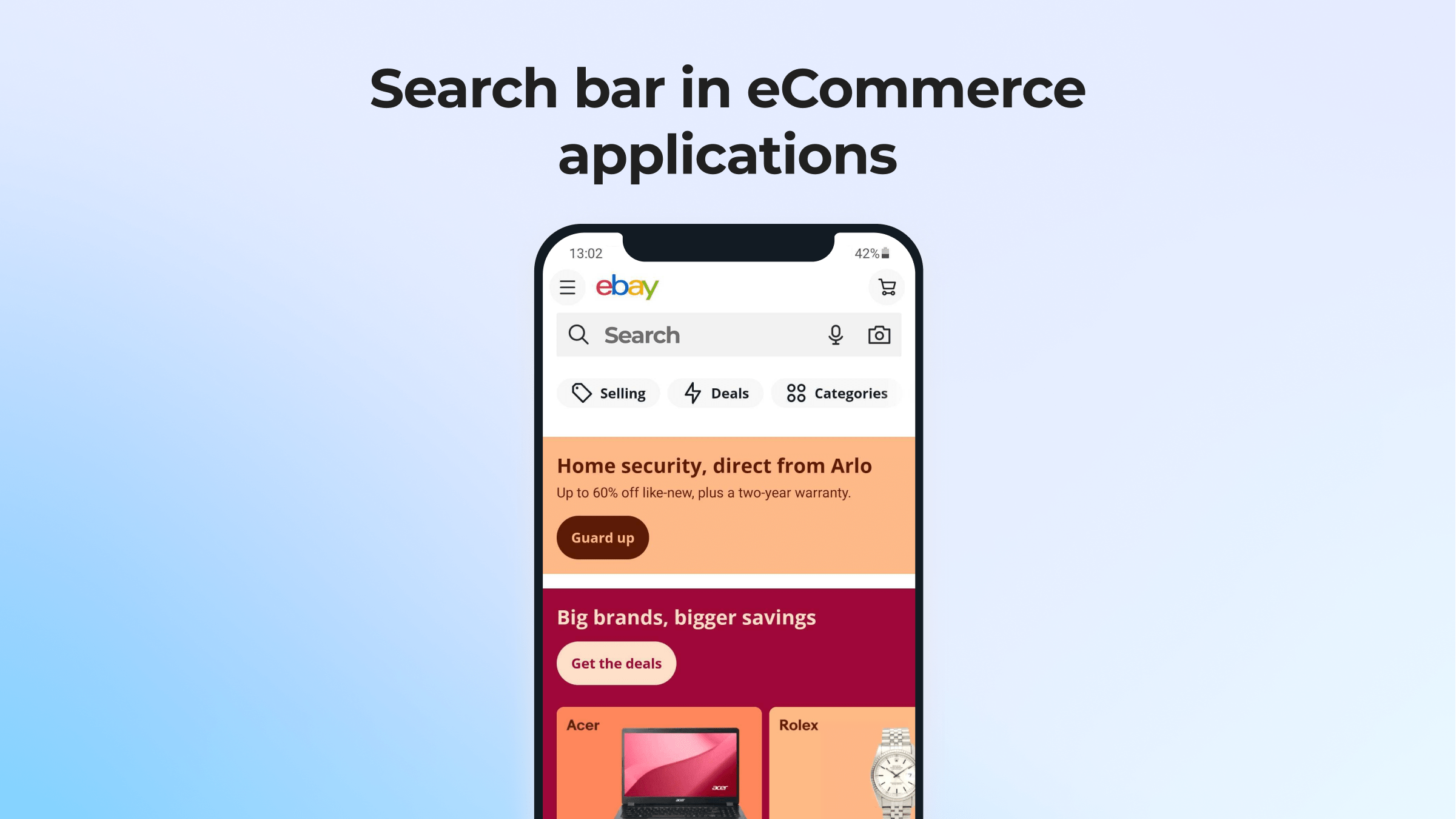 Ecommerce mobile tips: Search bar