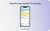 Best ecommerce mobile app design tips: "save for later" button