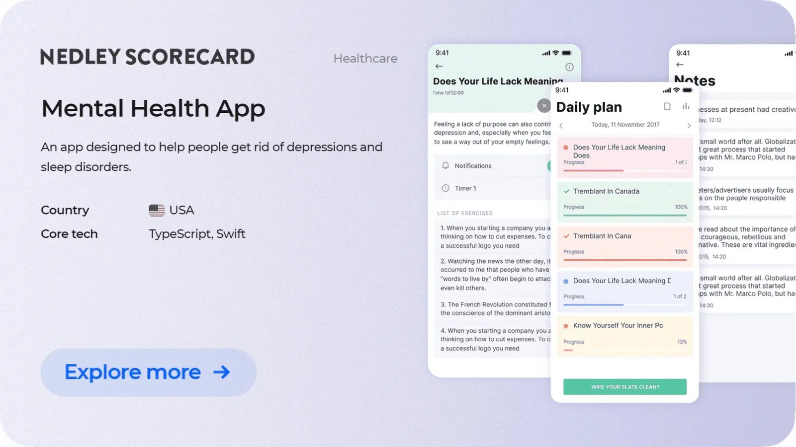 Mental health app from Cleveroad