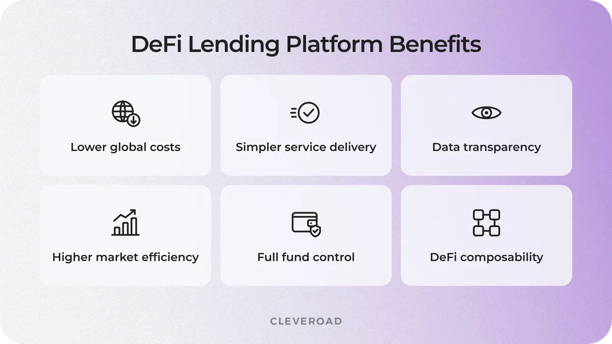 DeFi lending platform benefits