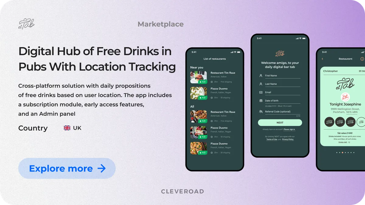 Digital Hub of Free Drinks in Pubs