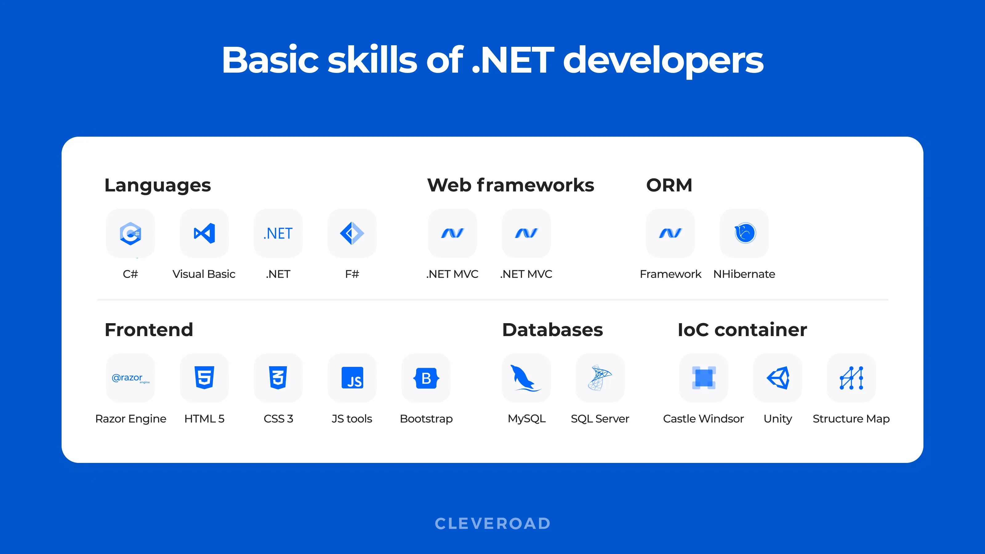 Dot net developer skill set
