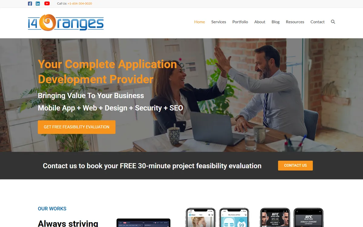 14 Oranges Canada education app development team