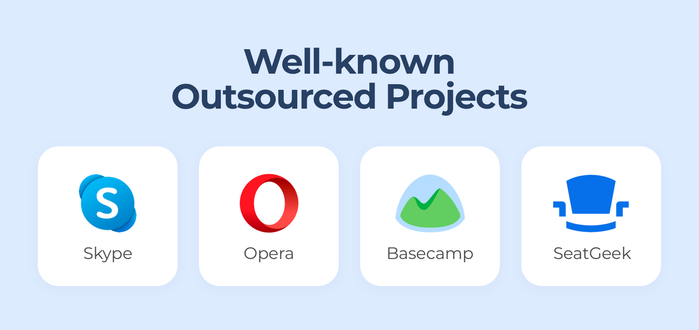 Famous outsourced projects.