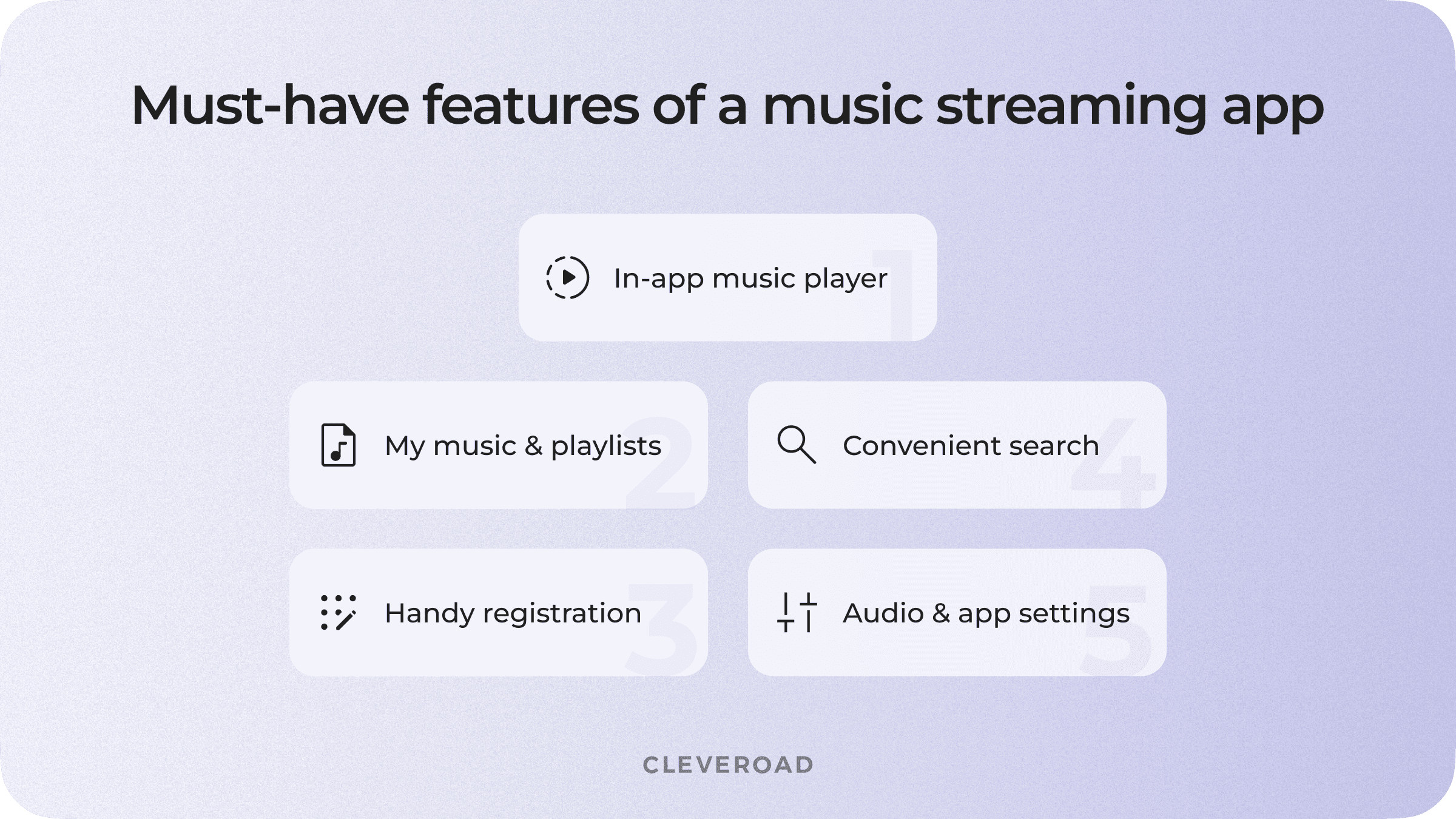 How to make a music streaming features: Required features